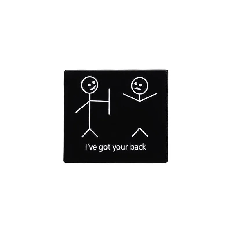 Enamel Pin – I’ve Got Your Back Stickman