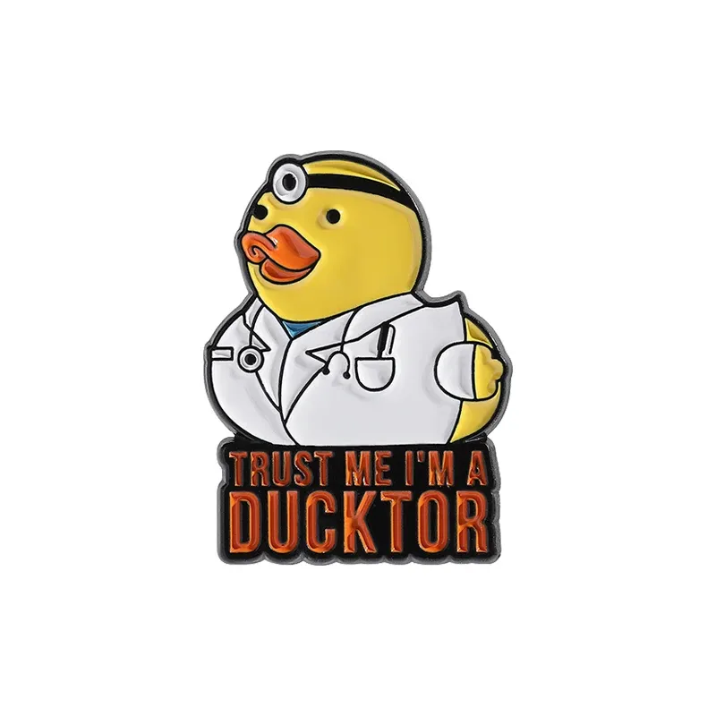 Enamel Pin - Trust Me I'm a Ducktor Yellow