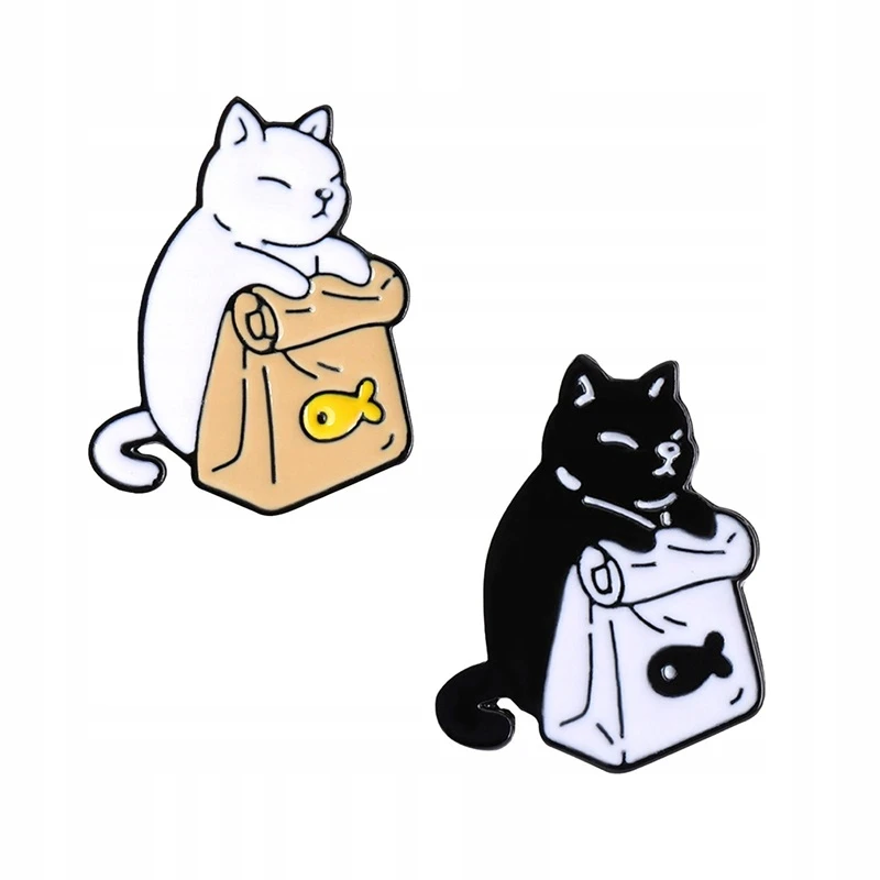 Enamel Pin – Feed Myself Cats (2pcs)