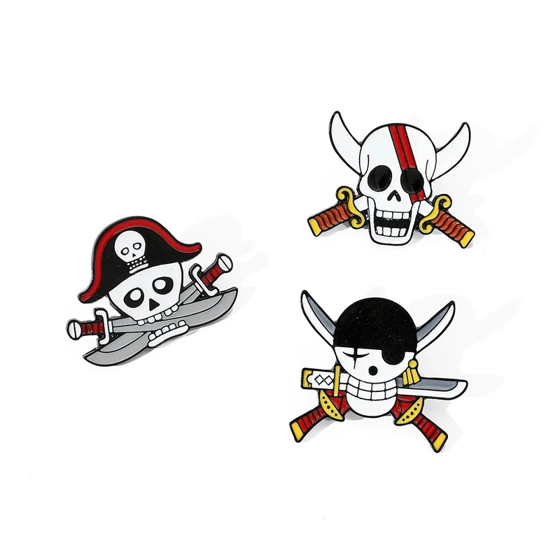 Enamel Pin – Jolly Roger One Piece (3pcs)