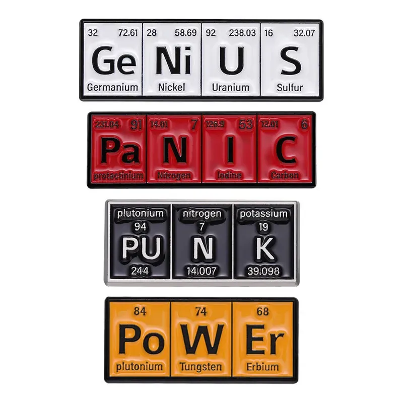 Enamel Pin - Periodic Table Chemistry Elements