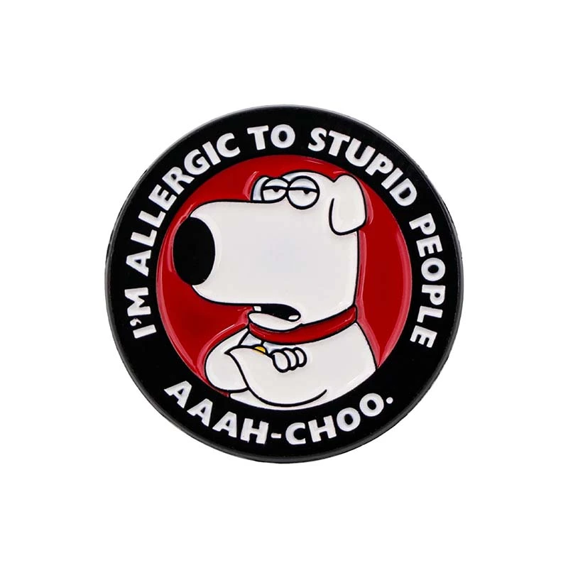 Enamel Pin – Allergic to Stupid People