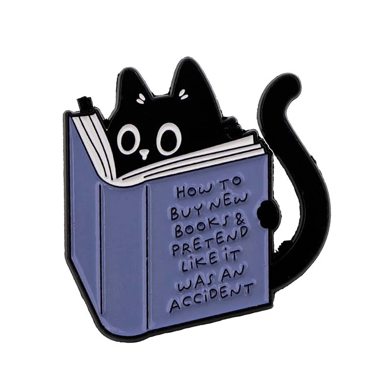 Enamel Pin – How to Buy New Books & Pretend Like It Was an Accident