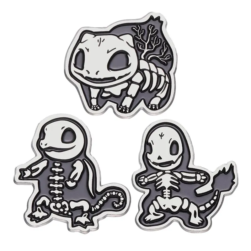 Set Enamel Pin - Pokemon Skeleton (3pcs)
