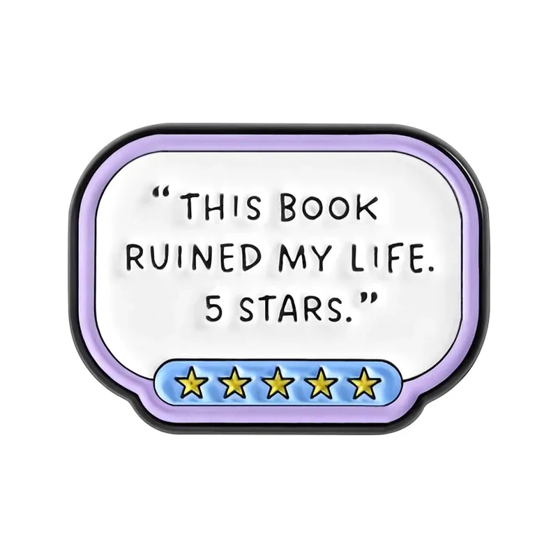 Enamel Pin - This Book Ruined My Life 5 Stars Review