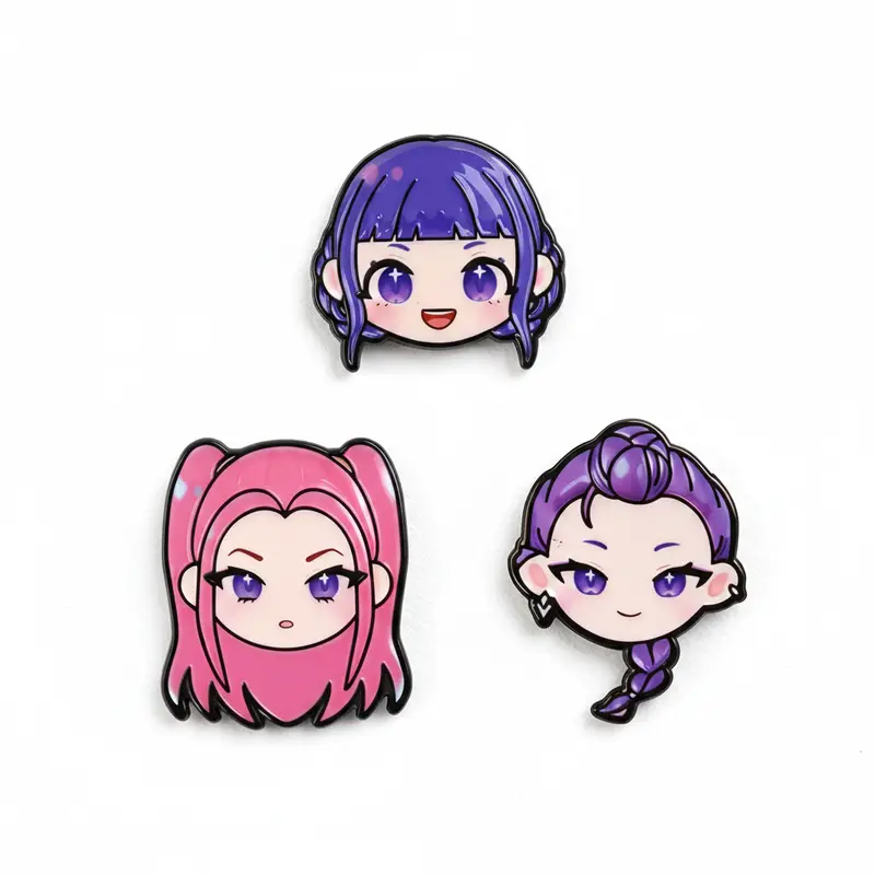 Set Enamel Pin – Chibi Huntr/x Rumi Mira Zoey (3pcs)