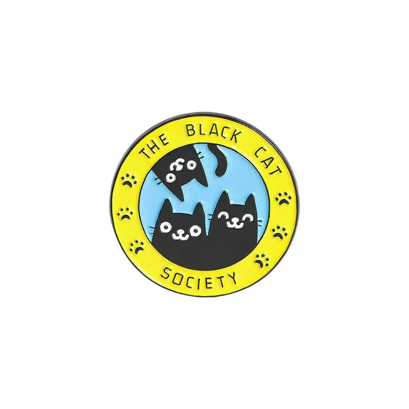 Enamel Pin – Black Cat Society