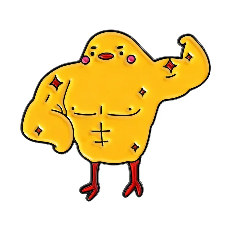 Enamel Pin – Fitness Muscular Chicken