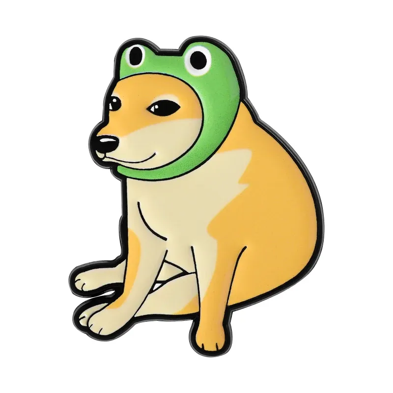 Enamel Pin – Cheems with Frog Hat